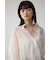 バックスリットシアーオーバーシャツ