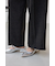 ポリエステルリネンミックスワイドパンツ