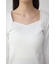 ダイヤネック長袖リブトップス