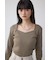 ダイヤネック長袖リブトップス
