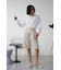 ポリエステルリネンミックスハーフパンツ