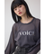 シアーロゴニットトップス