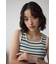 【堀田茜さん着用アイテム】スクエアネックリブタンクトップ