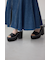【堀田茜さん着用アイテム】ステッチデザインプラットフォームサンダル