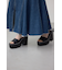 【堀田茜さん着用アイテム】ステッチデザインプラットフォームサンダル