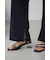 リブタイトフレアパンツ