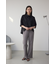 リブタイトフレアパンツ