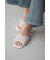 【堀田茜さん着用アイテム】ギャザーストラップスクエアトゥサンダル