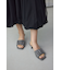 【堀田茜さん着用アイテム】ギャザーストラップスクエアトゥサンダル