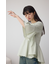 タックスリーブ半袖デザインカットトップス
