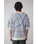 ライン柄クルーネック半袖ニット