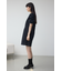フロントジップ半袖デニムワンピース