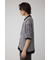 ポロ襟クージーニットトップス
