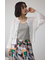 シアークルーネックカーディガン