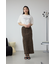 AZUL DENIM レオパードハイウエストスカート