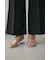 イージーケアリネンライクベルトワイドパンツ
