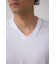 AZコットン VネックロゴTシャツ