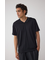 AZコットン VネックロゴTシャツ