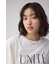 ラッフルスリーブロゴTシャツ