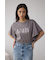 ラッフルスリーブロゴTシャツ