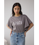 ラッフルスリーブロゴTシャツ