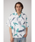 ジョーゼットプリント開襟シャツ