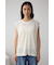 シアーワッフルノースリーブTシャツ
