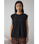 シアーワッフルノースリーブTシャツ