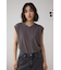 シアーワッフルノースリーブTシャツ