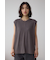 シアーワッフルノースリーブTシャツ