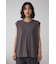 シアーワッフルノースリーブTシャツ