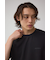 C／TネックジャガードシリコンネームTシャツ