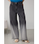 【堀田茜さん着用アイテム】AZUL DENIM グラデーションワイドデニム