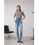 AZUL DENIM ハイウエストボタンリペアスキニー