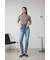 AZUL DENIM ハイウエストボタンリペアスキニー