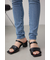 AZUL DENIM ハイウエストボタンリペアスキニー