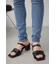 AZUL DENIM ハイウエストボタンリペアスキニー