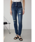 AZUL DENIM ハイウエストボタンリペアスキニー