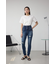 AZUL DENIM ハイウエストボタンリペアスキニー