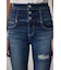 AZUL DENIM ハイウエストボタンリペアスキニー