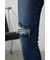 AZUL DENIM ハイウエストボタンリペアスキニー