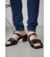 AZUL DENIM ハイウエストボタンリペアスキニー
