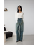 AZUL DENIM ハイウエストワイドロング丈