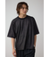 レザーライク半袖Tシャツ