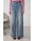 AZUL DENIM オーバーダイワイドストレート