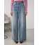 AZUL DENIM オーバーダイワイドストレート