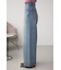 AZUL DENIM オーバーダイワイドストレート
