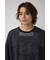 ムラ柄ロゴプリントTシャツ