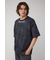 ムラ柄ロゴプリントTシャツ