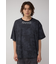 ムラ柄ロゴプリントTシャツ